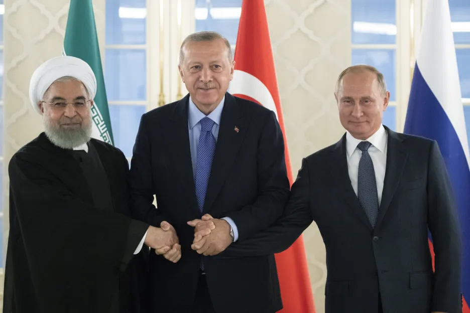 Rouhání, Erdogan a Putin na setkání v Ankaře
