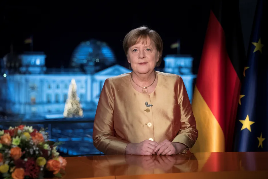 Angela Merkelová během novoročního projevu