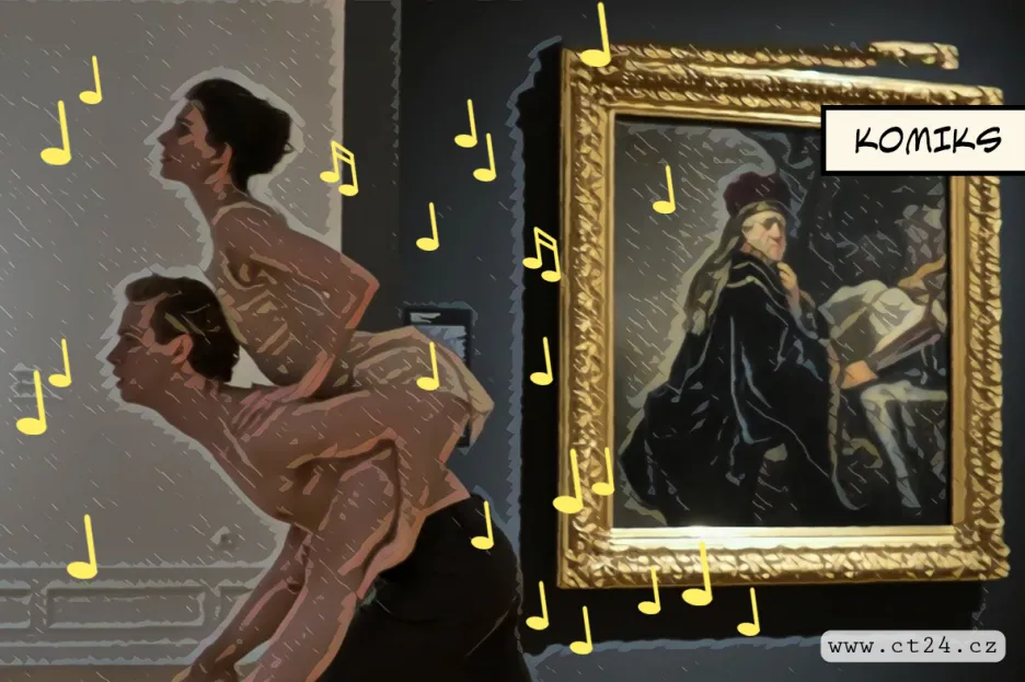 Baletní tanečníci rozhýbali výstavu Rembrandtových děl