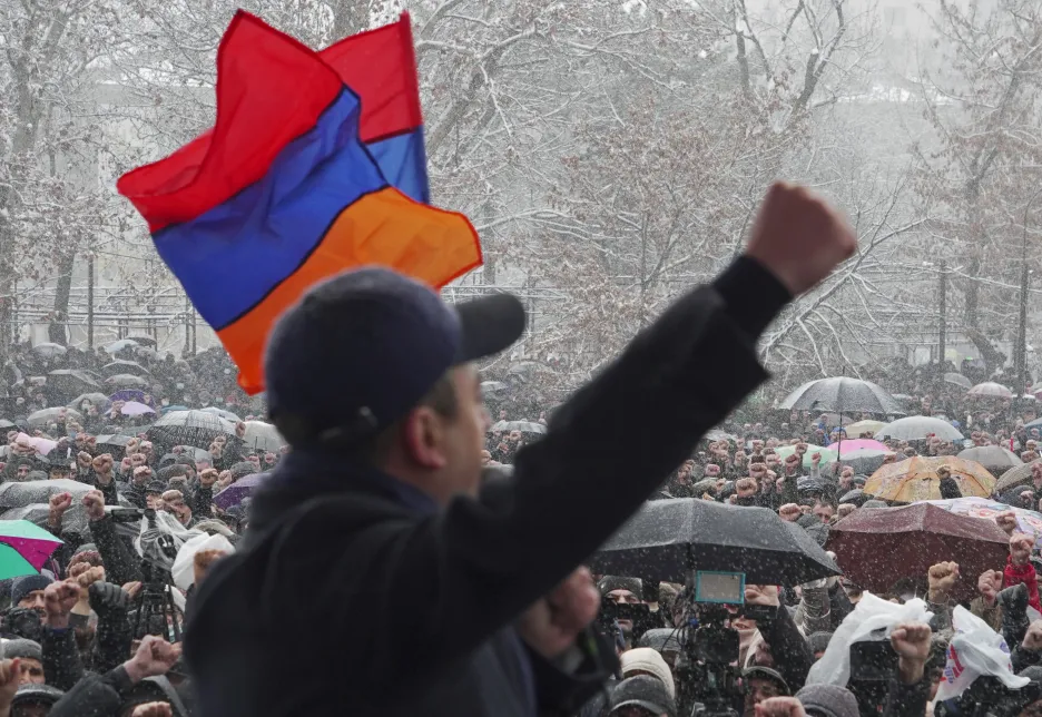 Protivládní demonstrace v Jerevanu