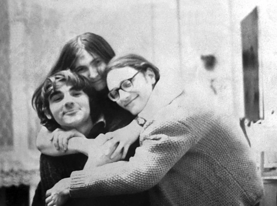 Ivan Dejmal, Petruška Šustrová, Jan Frolík (fotografie pořízena 1. ledna1969)