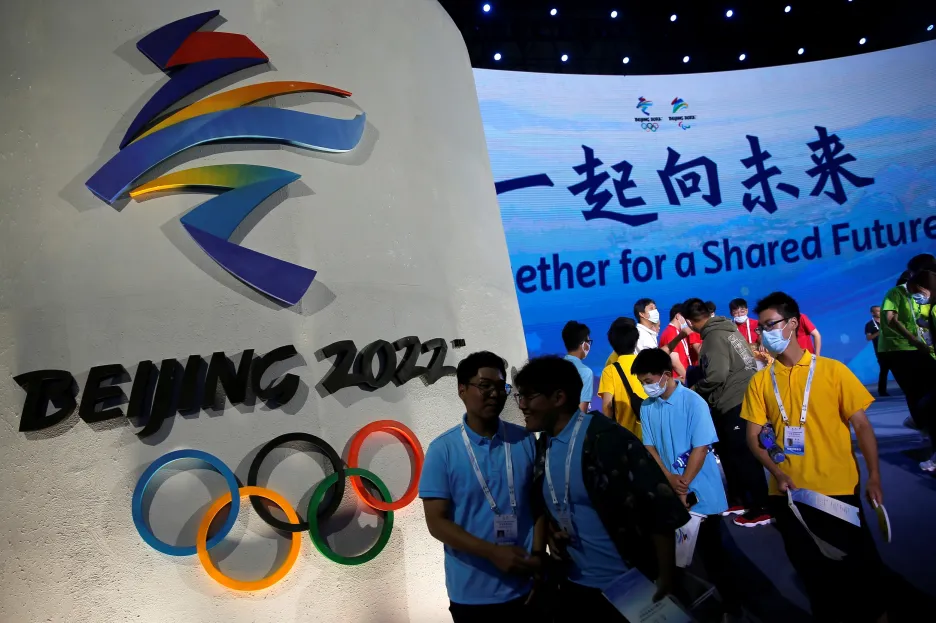 Logo zimních olympijských her v Pekingu 2022