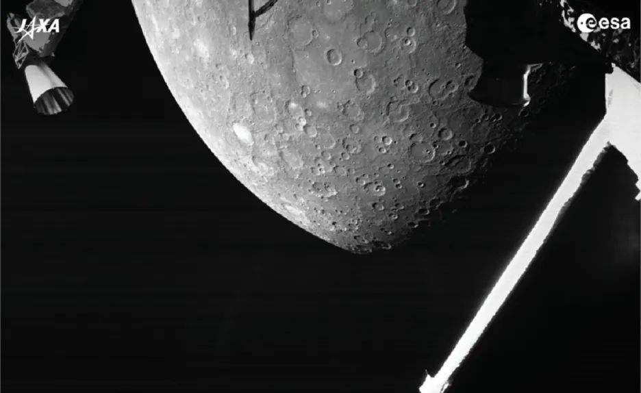 Snímek Merkuru pořízený misí BepiColombo