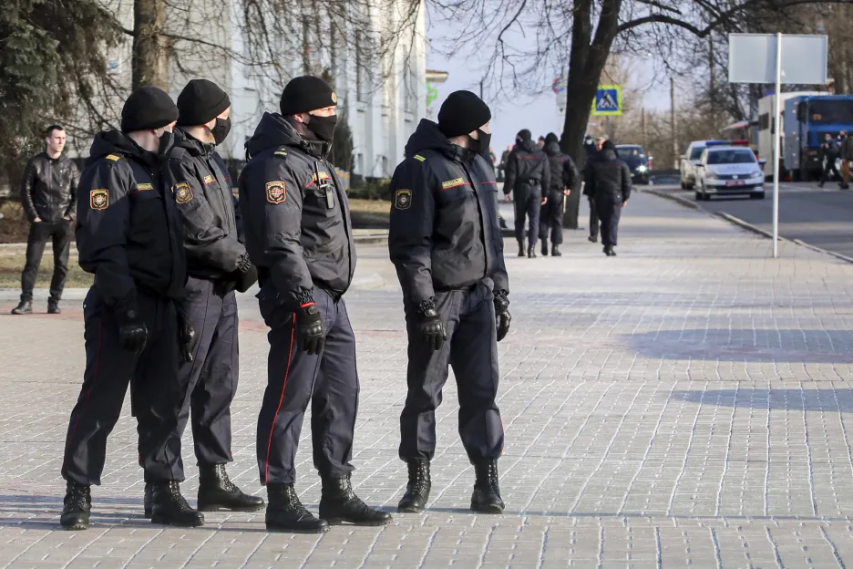 Příslušníci běloruské policie
