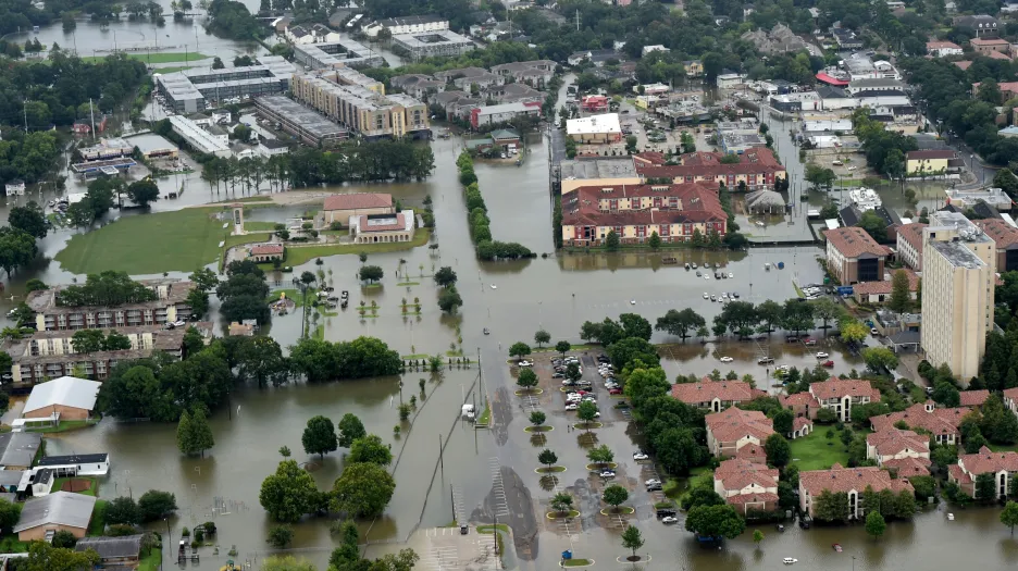Zaplavené Baton Rouge v Louisianě