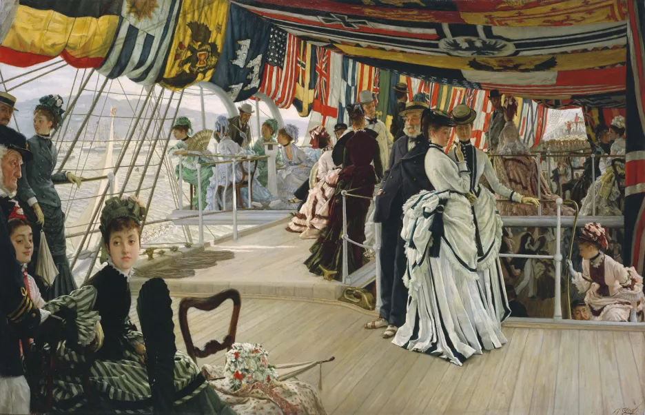 James Tissot / The Ball on Shipboard, okolo 1874 
