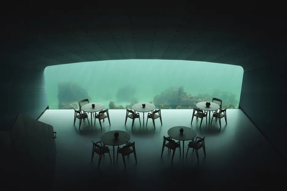 Podvodní restaurace v Norsku