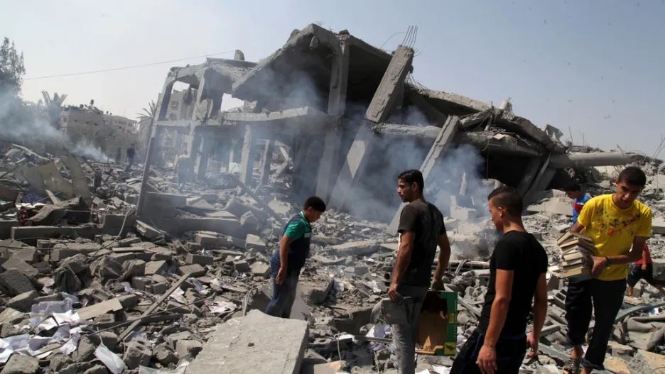 Gaza během válečného konfliktu v létě 2014