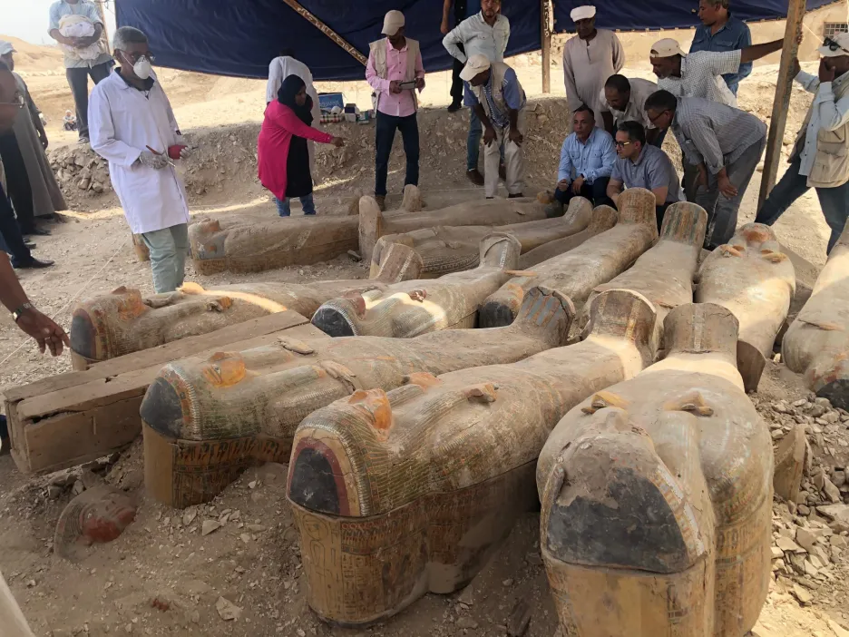 Objev dvou desítek sarkofágů v Egyptě 