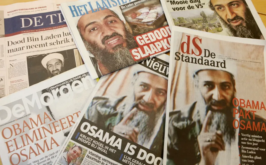 Tisk reaguje na zprávu o dopadení a zabití bin Ládina