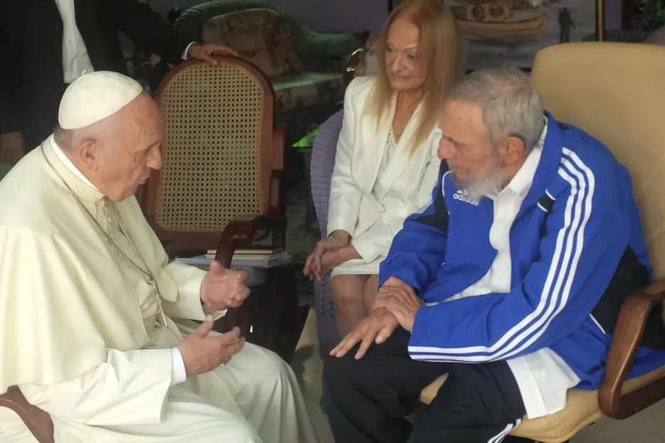 Papež František a Fidel Castro