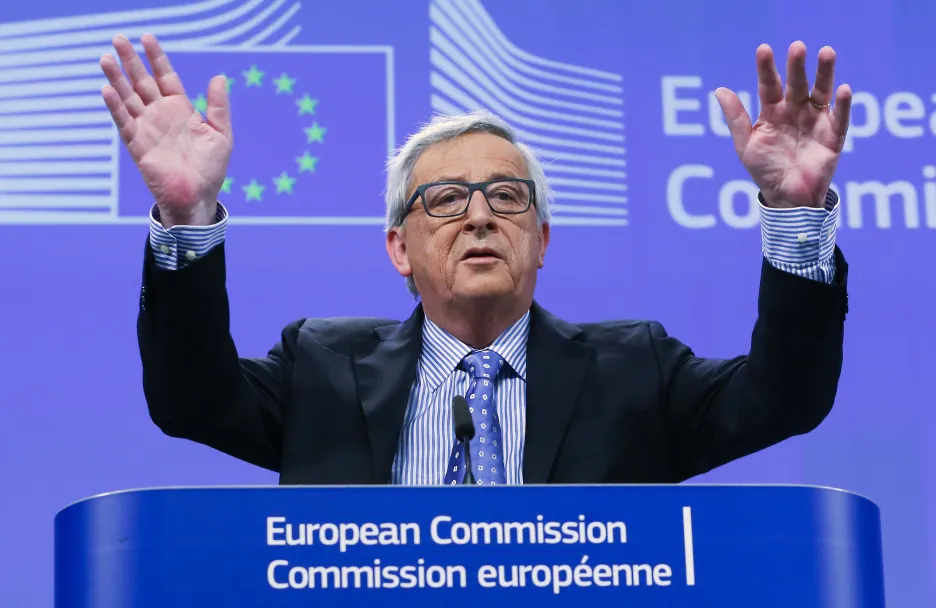 Jean-Claude Juncker na tiskové konferenci