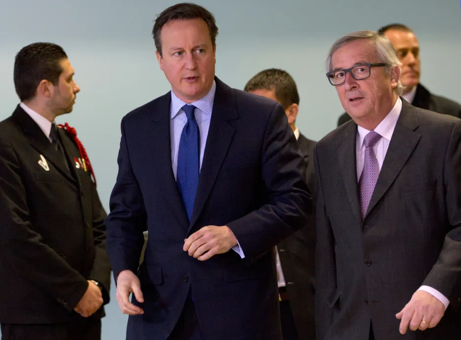 David Cameron a Jean-Claude Juncker