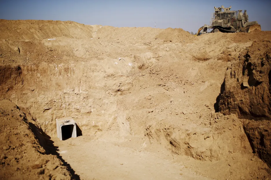 Tunel vedoucí z pásma Gazy do Izraele