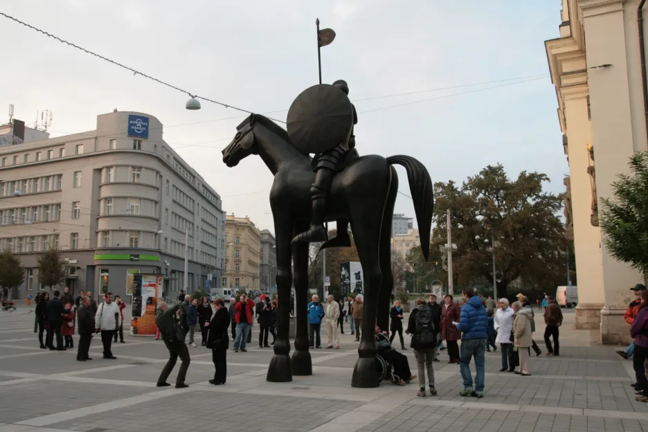 Jezdecká socha Jošta v Brně