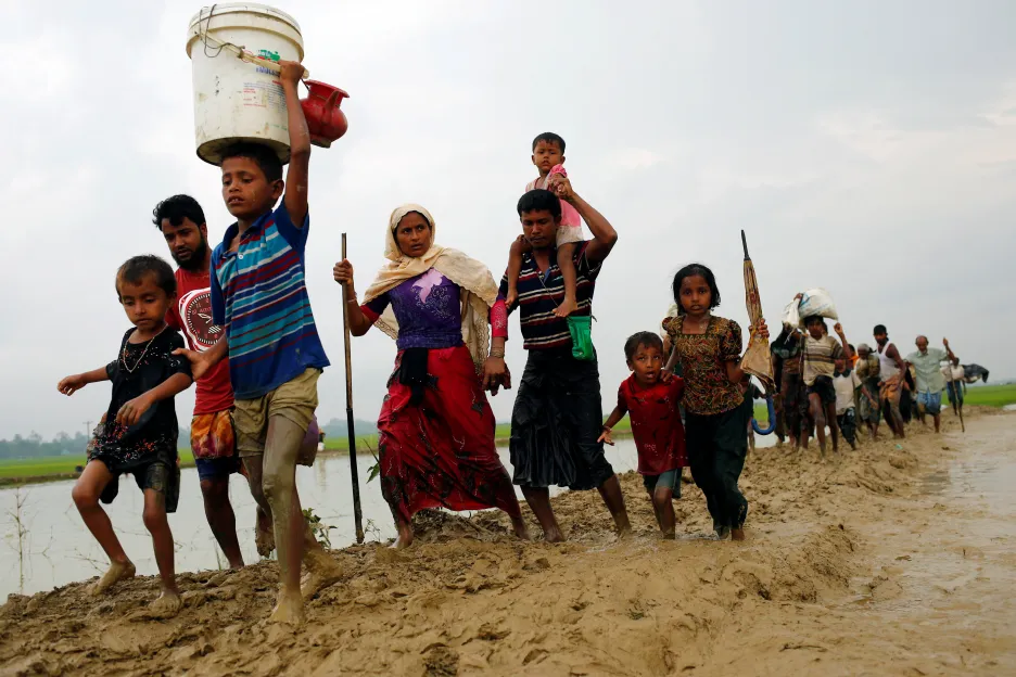 Rohingští uprchlíci na hranicích Barmy a Bangladéše