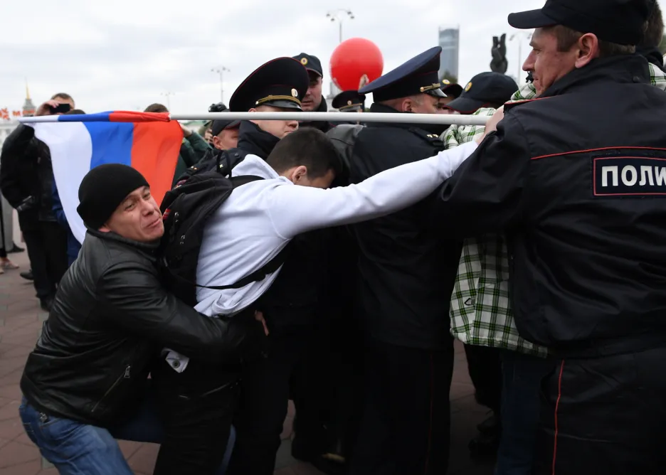 Demonstrace v Jekatěrinburgu