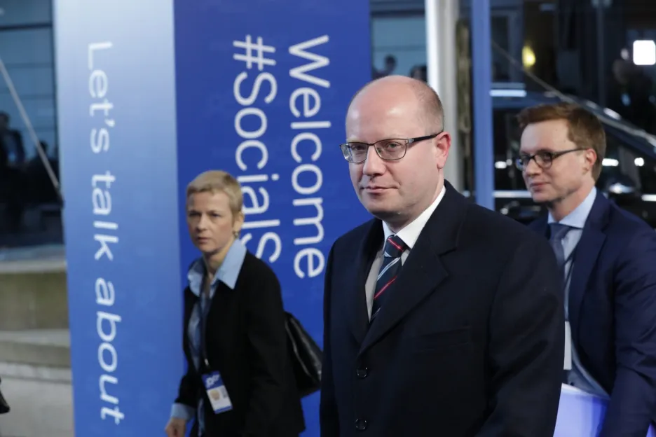 Premiér Sobotka na evropském summitu v Göteborgu 