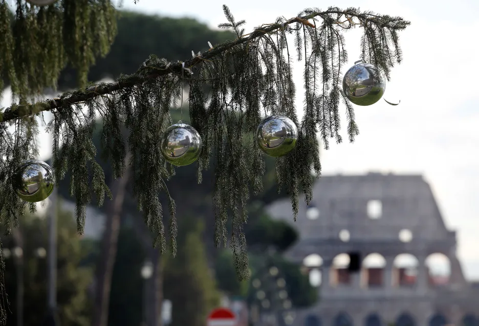 Vánoční strom v Římě