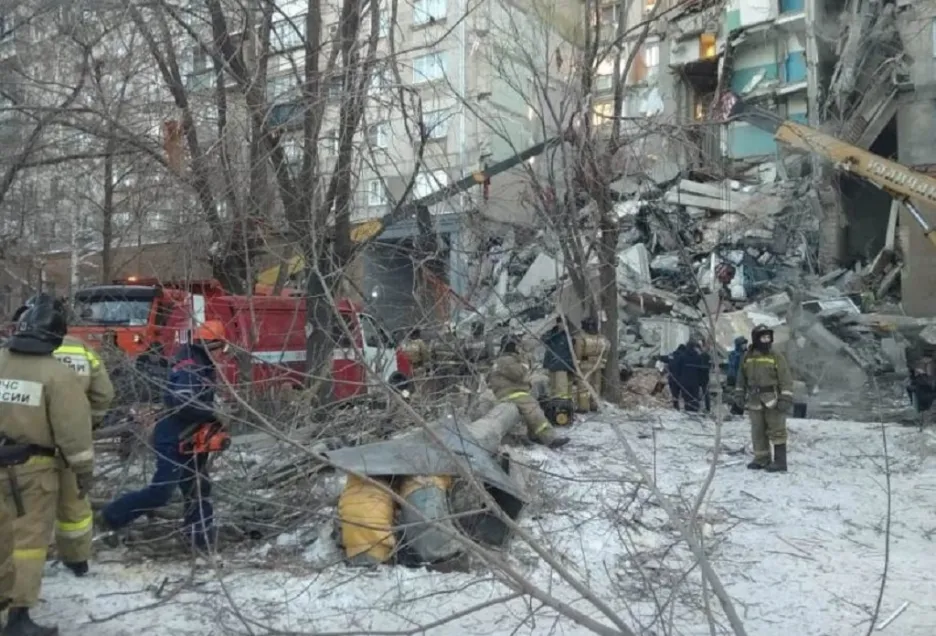 Exploze plynu zničila dům v Magnitogorsku