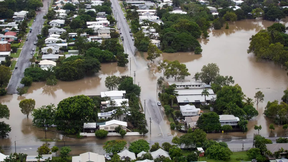 Zaplavené předměstí Townsvillu