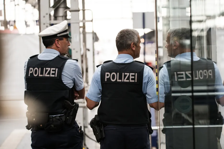 Policie na frankfurtském nádraží