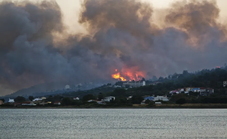 Požár na ostrově Samos