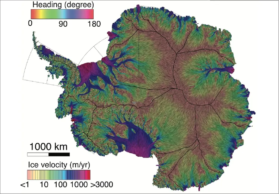 Rychlost pohybu antarktických ledovců