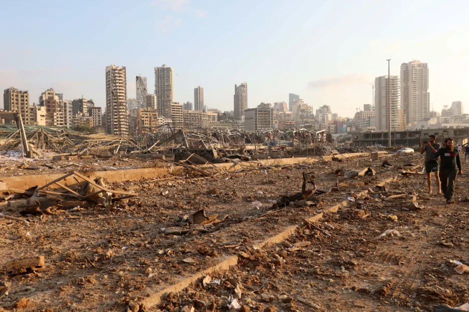 Následky výbuchu v Bejrútu