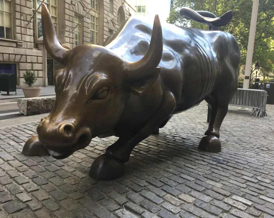 Ikonický býk z newyorské Wall Street