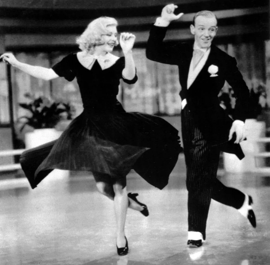 Tančící Ginger Rogersová a Fred Astaire