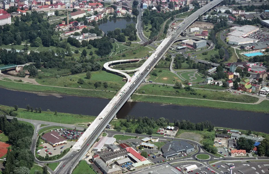Nový most přes Labe v Děčíně