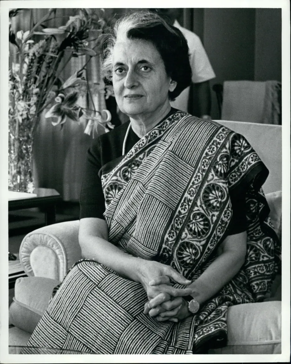 Premiérka Indie Indira Gándhíová (1966-1977, 1980-1984)