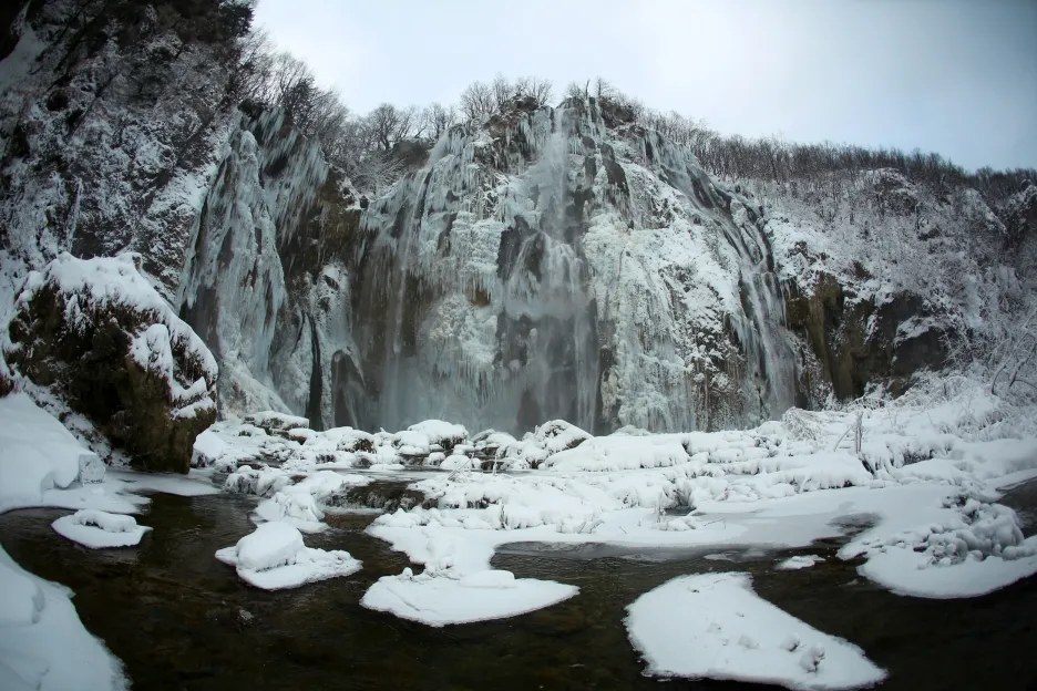 Zima na Plitvických jezerech