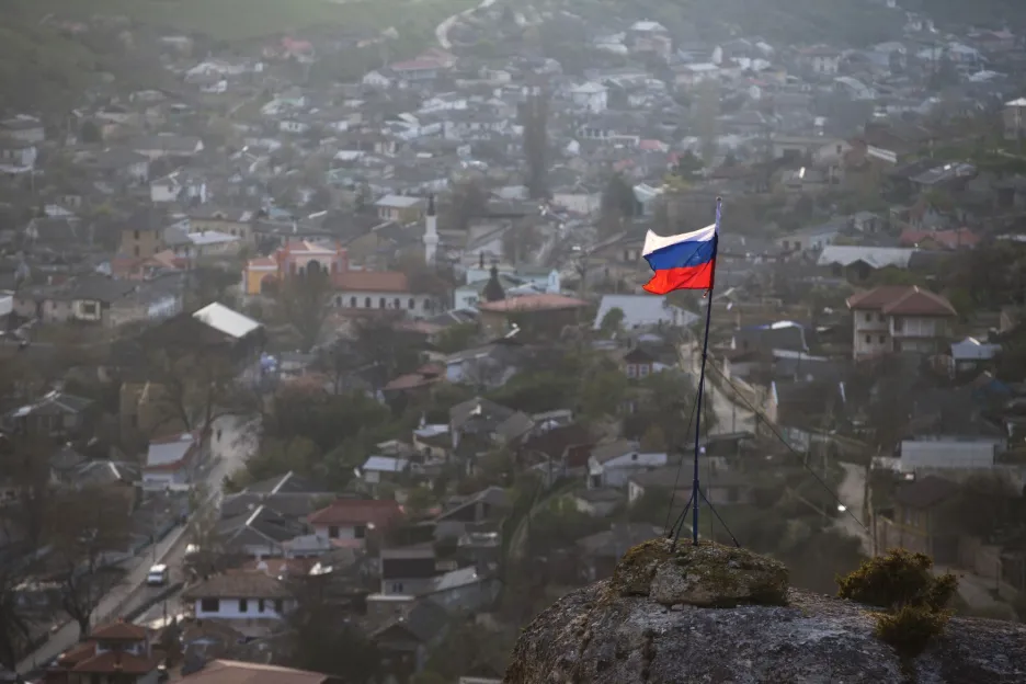 Ruská vlajka na Krymu