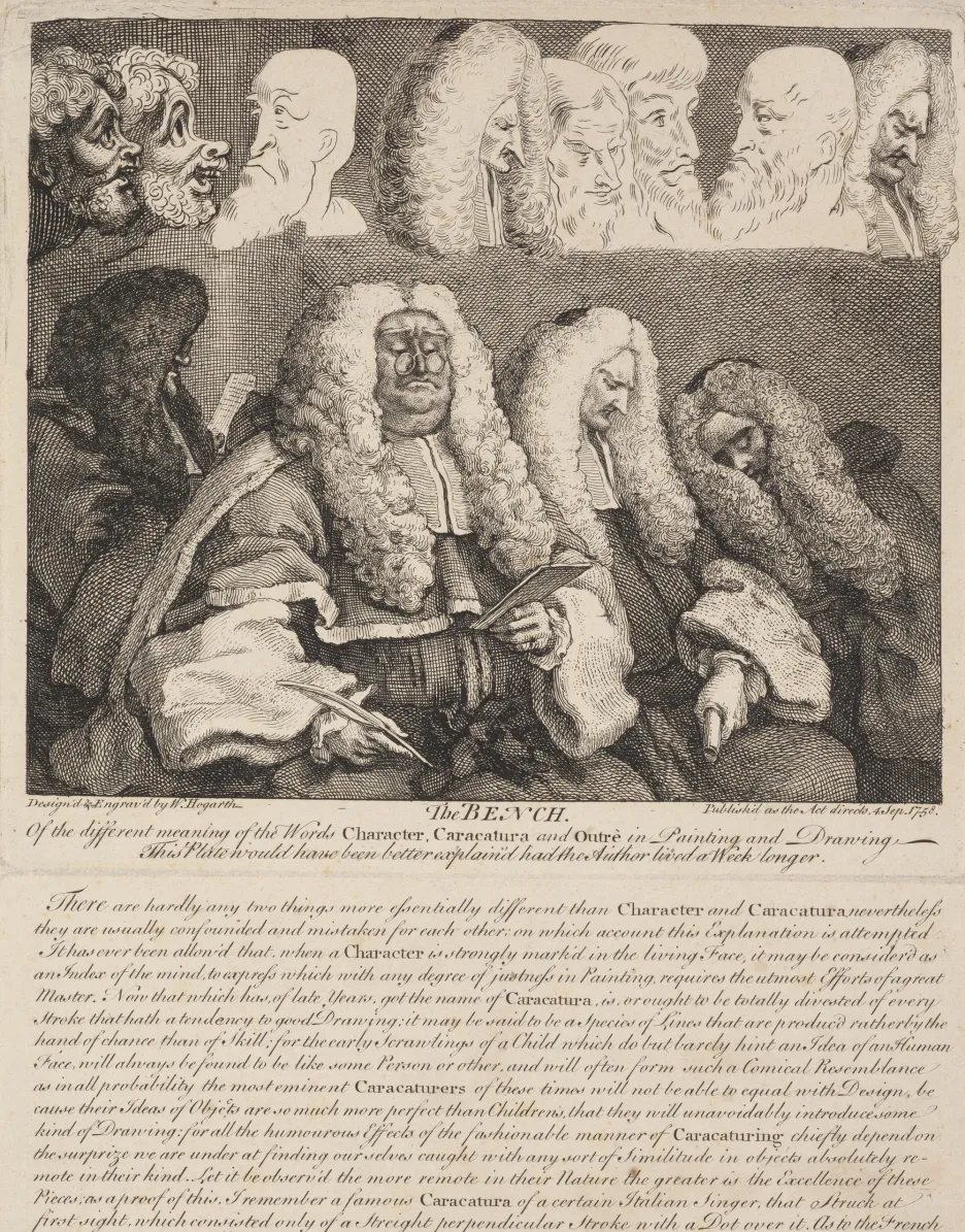 William Hogarth / The Bench (Soudci), 1764