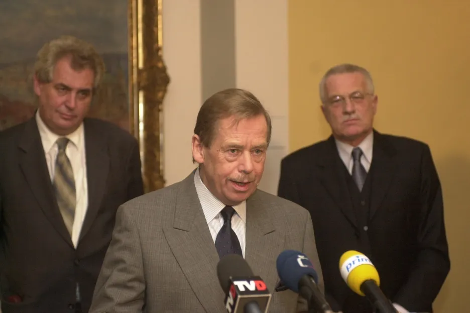 Václav Havel, Miloš Zeman a Václav klaus