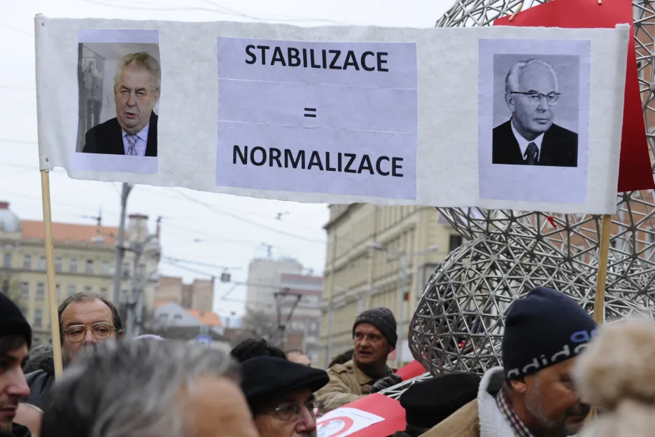 25. výročí 17. listopadu - protest proti Zemanovi v Brně