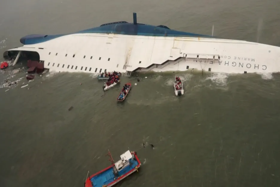 Potopený jihokorejský trajekt