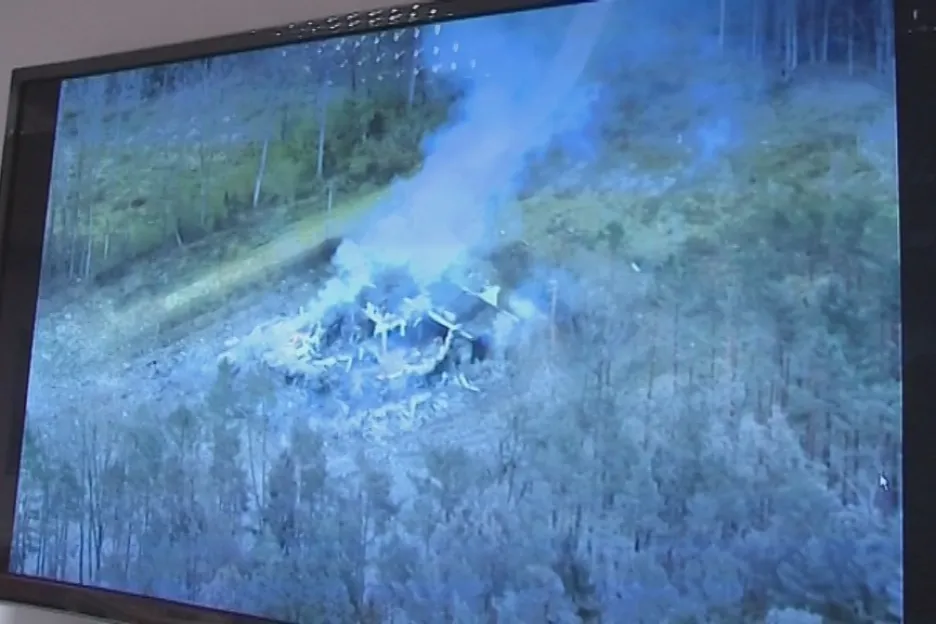 Policejní vrtulník s termovizí zachytil sklad po výbuchu