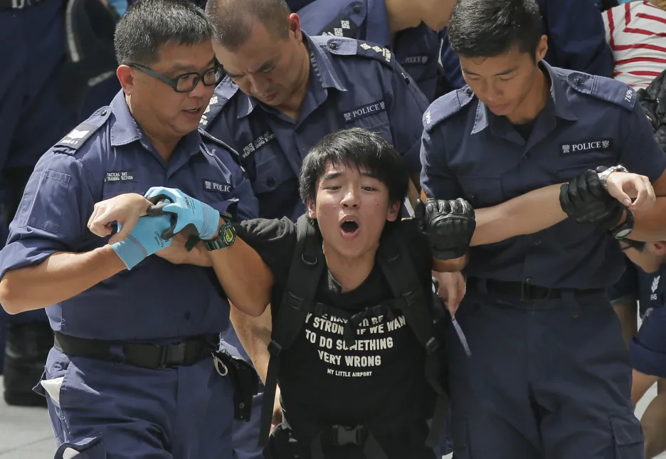 Hongkongský demonstrant