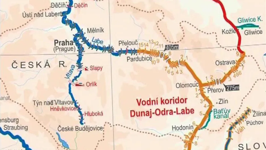 Studie průplavu Dunaj-Odra-Labe