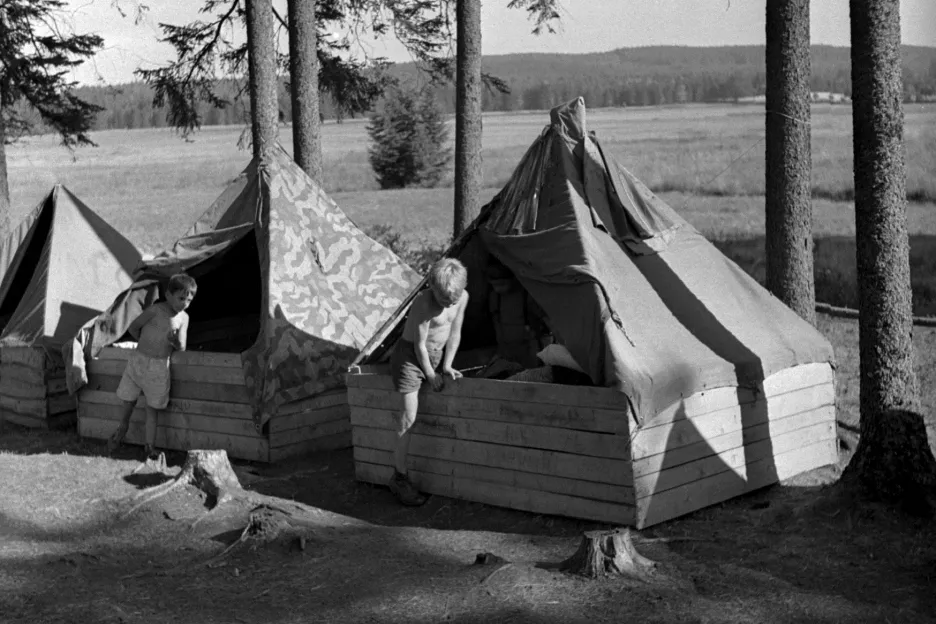 Skautský tábor v roce 1949