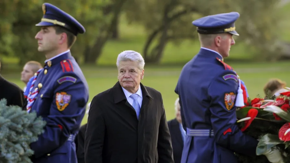 Německý prezident Joachim Gauck na návštěvě Lidic