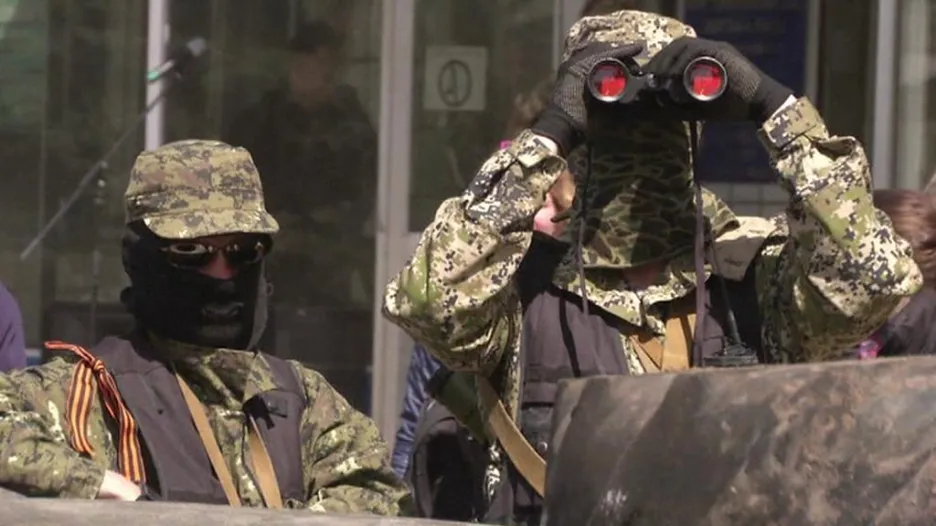 Proruští ozbrojenci na východě Ukrajiny