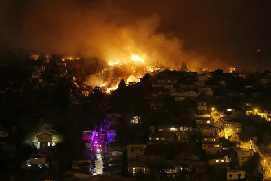 Požár v chilském Valparaísu
