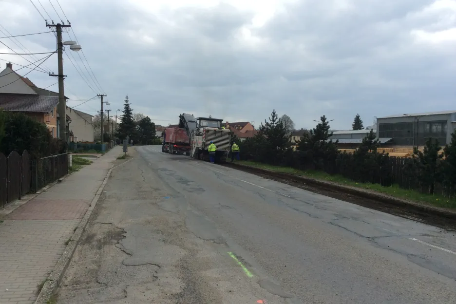 Oprava silnice v Tetčicích na Brněnsku