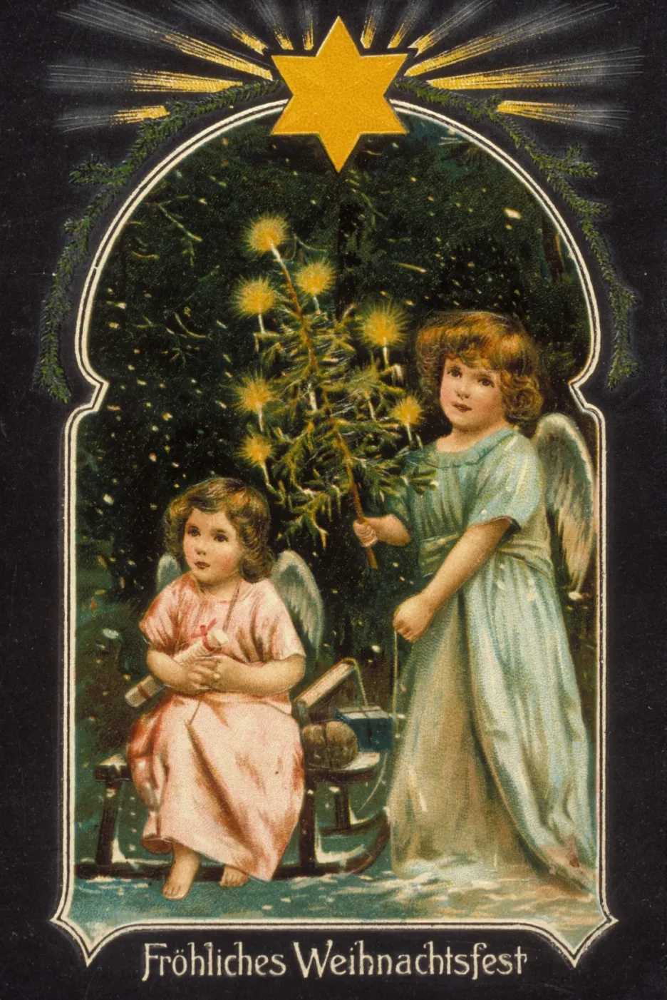 Historická vánoční pohlednice