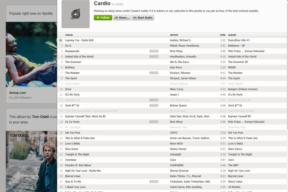 Spotify za vás k různým příležitostem sestaví playlist