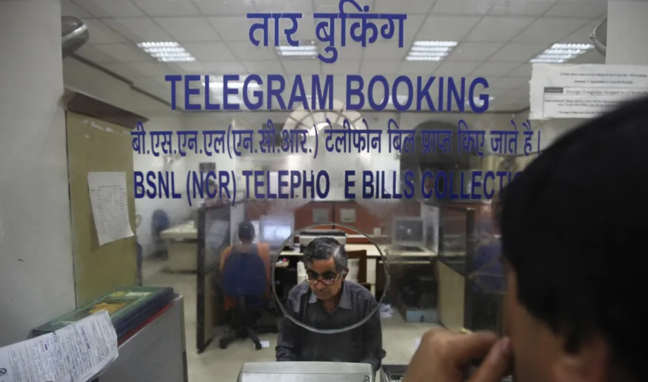 Posílání telegramů v Indii